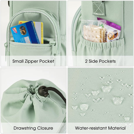 Water Bottle Holder with Strap  40oz Insulated Water Bottle Carrier Sling Bag with Phone Pocket Crossbody（light green）