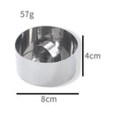 Round Cake Ring Molds, Stainless Steel  Food Rings Dessert Mousse Cooking Rings Mold with Pusher & Lifter  (Include 4 Rings & 4 Pushers)