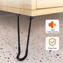 4Pcs Folding Hairpin Legs,  Foldable Coffee Table Legs with Mounting Screws, Heavy Duty Easy Install Furniture Black Legs for Desk Bench Chair, Home DIY Projects, (Height 185 mm), Black