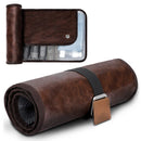 Toilet bag travel set, waterproof bathroom roll storage bag, used for shaving kit, toiletries accessories  Shaving kit, Gifts for men（light brown）