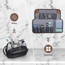 Toilet bag travel set, waterproof bathroom roll storage bag, used for shaving kit, toiletries accessories  Shaving kit, Gifts for men（light brown）