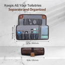 Toilet bag travel set, waterproof bathroom roll storage bag, used for shaving kit, toiletries accessories  Shaving kit, Gifts for men（light brown）