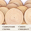 Natural Wood Slices3-4cm Thickness 1cm, 10 PCS Round Wooden Discs with Tree Bark, Wood Slices for Centerpieces for Handmade Crafts, Wood Circles for Rustic Wedding Decoration
