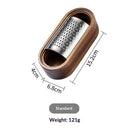 Cheese grinder with container - Stainless steel cheese grinder with wooden service bowl - Fine chopper for hard cheese, spices, and corn tortillas - Kitchen small tools（standard versio）
