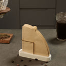 Coffee filter holder storage, marble holder coffee filter container, suitable for coffee bars/homes/offices（white）