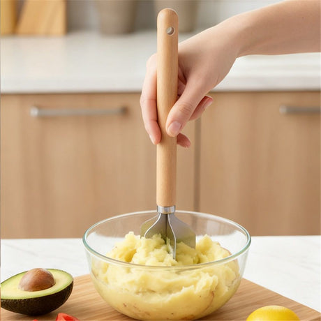Stainless Steel Meat Chopper,Food Grade 6-Blade Ground Beef Chopper Potato Masher Hamburger Smasher Tool for Kitchen Cooking Vegetable Puree