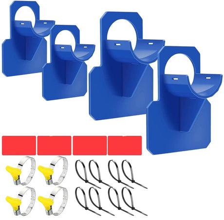 Holders for Above Ground Pool Hoses, Swimming Pool Hose Holders for Keeping Hoses Fixed, Pool Filter Hose Holders 4 Pcs (Blue)