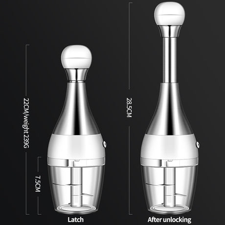 Garlic Press,Onion vegetable chopper,Food Chopper,Garlic Mincer, for Ginger, Chili, Nuts - Chop into Minced, Dishwasher Safe