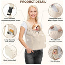 Dog Front Carrier Backpack, Adjustable Pet Dog Carrier Backpack Ventilated Mesh Dog Travel Backpack with Zippered Side Windows for Hiking Traveling for Small Medium Cats Dogs