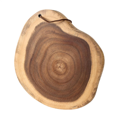 Acacia Wood Cutting Board - Rural Wood Cutting Board, Durable Cutting Board, Kitchen, Meat, Cheese, and Entertainment Tray,（Diameter 23-28CM）