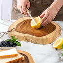 Acacia Wood Cutting Board - Rural Wood Cutting Board, Durable Cutting Board, Kitchen, Meat, Cheese, and Entertainment Tray,（Diameter 23-28CM）