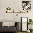 Concept Fusion Set of Two Bent Metal Industrial Angle Shelf Brackets Flat Black Powder Coated Finish （15cm）