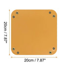 2pcs PU Leather Tray Unisex Folding Small Catchall Tray Portable Entryway Table Tray Nightstand Bedside Desk Tray for Key Wallet Watch Coin Jewelry Dice, Yellow