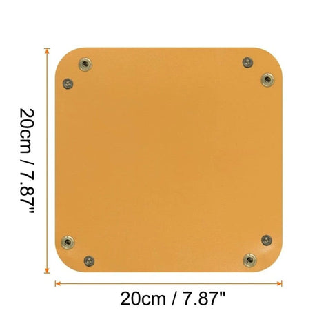 2pcs PU Leather Tray Unisex Folding Small Catchall Tray Portable Entryway Table Tray Nightstand Bedside Desk Tray for Key Wallet Watch Coin Jewelry Dice, Yellow