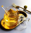 300ml Mixing Spoons Honey Dispenser Honey Pot with Dipper, Glass Jar Pot Jar Syrup s Glass for Restaurant Kitchen Home Decoration Storage Containers