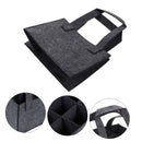 6 Bottle Wine Carrier with Divider Felt Wine Storage Tote Bag, Portable Reusable Wine Travel Bag with Handle for Christmas Travel Camping Picnic Party ( Gray)