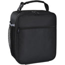 Leakproof Portable Lunch Box for Women Men Boys Girls, Large Capacity Cooler Bag with Handle and Bottle Pocket for Office School Camping Hiking Outdoor Beach Picnic (Black)