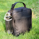 Leakproof Portable Lunch Box for Women Men Boys Girls, Large Capacity Cooler Bag with Handle and Bottle Pocket for Office School Camping Hiking Outdoor Beach Picnic (Black)