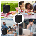 Leakproof Portable Lunch Box for Women Men Boys Girls, Large Capacity Cooler Bag with Handle and Bottle Pocket for Office School Camping Hiking Outdoor Beach Picnic (Black)