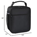 Leakproof Portable Lunch Box for Women Men Boys Girls, Large Capacity Cooler Bag with Handle and Bottle Pocket for Office School Camping Hiking Outdoor Beach Picnic (Black)
