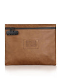 Heavy Duty Notary Bag, Notary Bag with Lock |  Locking Zipper Bag for Notary Supplies and Valuables (Brown)