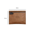 Heavy Duty Notary Bag, Notary Bag with Lock |  Locking Zipper Bag for Notary Supplies and Valuables (Brown)