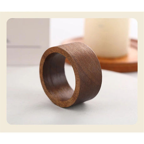 Handcrafted Wood Napkin Rings Set, Set of 12, Wood Napkin Holders,  Hand Made by Skilled artisans - Perfect for Parties, Any Events, Regular Home Use, Family Dinners, Holidays