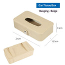 Car Tissue Holder, Sun Visor Napkin Holder, Car Visor Tissue Holder, PU Leather Backseat Tissue Case Holder for Car,Vehicle