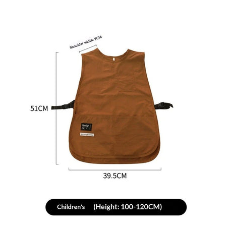 Waterproof Unisex Work Apron with 4 Pockets Vest Apron Ultralight Chef Waiter Work Overalls 2pcs（S+L）