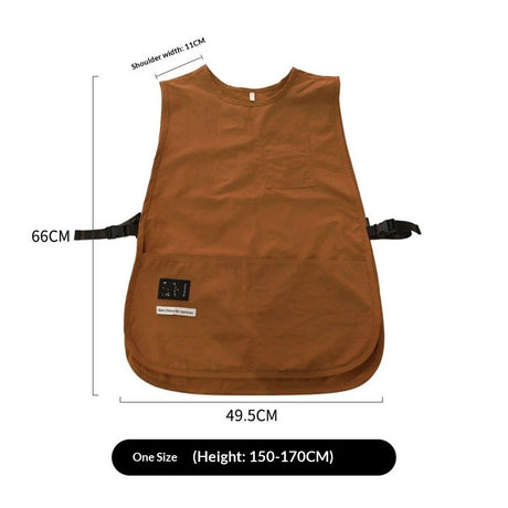 Waterproof Unisex Work Apron with 4 Pockets Vest Apron Ultralight Chef Waiter Work Overalls 2pcs（S+L）