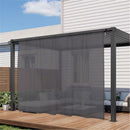 Outdoor Sheer Curtains for Patio Waterproof - 2 Panels Grommet Indoor Voile Curtains for Living Room, Bedroom, Porch, Pergola, Cabana, 132*274cm Grey