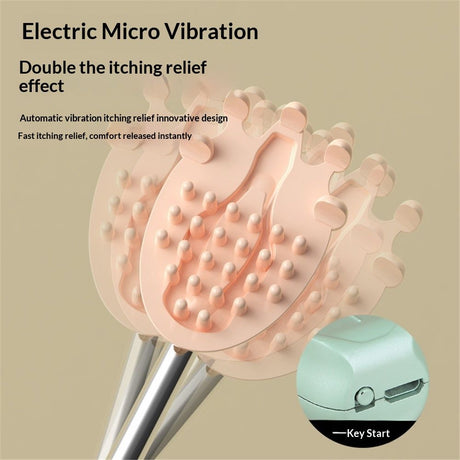 Electric Back Scratcher, Rechargeable Itch Relief Tool Lightweight Body Massage Device for Home Travel
