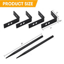 Rainwater Downspout Bracket - Heavy-Duty Galvanized Iron with Eco-Friendly Coating, Adjustable Size, Rust-Proof Anchor for Pipe Support, Easy Installation (4 Pack)