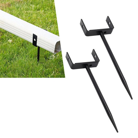 Rainwater Downspout Bracket - Heavy-Duty Galvanized Iron with Eco-Friendly Coating, Adjustable Size, Rust-Proof Anchor for Pipe Support, Easy Installation (4 Pack)