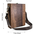 Writers Messenger Wood Box, Multifunctional Wooden Handmade Crossbody Postman Bag Portable Artist Tool Bag Painting Brush Tool Storage Sketch Box Easel for Outdoor Painting (Brown)…