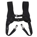 Dual Camera Shoulder Harness Quick Release Double Camera Tether Strap Soft Pad Decompression Strap Belt With 1/4 inch Screw for DSLR SLR Cameras