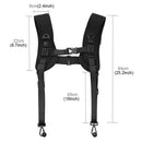 Dual Camera Shoulder Harness Quick Release Double Camera Tether Strap Soft Pad Decompression Strap Belt With 1/4 inch Screw for DSLR SLR Cameras