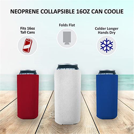 Blank Foam Pint Glass Coolie (Variety Color 12 Pack) - Blank Beer Can Cooler Sleeves Soft Insulated Beer Cozy for Cans Friendly Plain Coolies in Bulk for Beer Cans