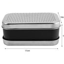 Cheese Grater with Container and Lid & Peeler Set - Vegetable Fruit Multi-Function Stainless Steel Kitchen Utensil Kit with Black Food Plastic Storage Stable Box - Hand Chopper Graters & Peelers