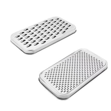 Cheese Grater with Container and Lid & Peeler Set - Vegetable Fruit Multi-Function Stainless Steel Kitchen Utensil Kit with Black Food Plastic Storage Stable Box - Hand Chopper Graters & Peelers