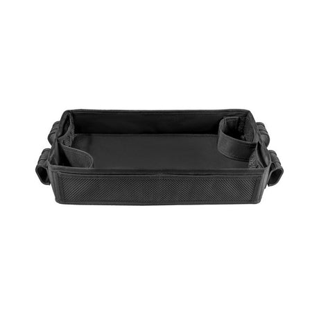 Double Sided Stroller Tray Fits for Wagon- Kids Snacks & Activities - Faux Leather Sides for Eating - 4 Cup Holders-W4 accessories, Easy to Use and Clean, Play On the Go (W4 Series)