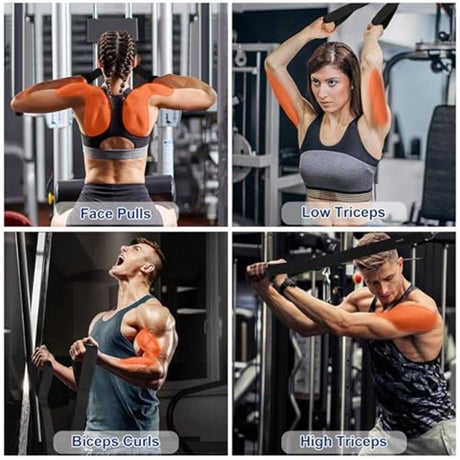 Tricep Rope Cable Attachment Handles, Greater Range of Motion, Tricep Pull Down Rope for Push Downs, Crunches, Facepulls for Professional Gym