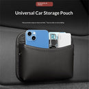 Car Seat Side Storage Pocket, Small Organizer,PU Leather Multifunctional Console Side Organizer Bag for Phone, keys, sunglass,wallet,ect (Black)
