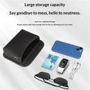 Car Seat Side Storage Pocket, Small Organizer,PU Leather Multifunctional Console Side Organizer Bag for Phone, keys, sunglass,wallet,ect (Black)