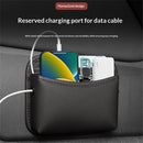 Car Seat Side Storage Pocket, Small Organizer,PU Leather Multifunctional Console Side Organizer Bag for Phone, keys, sunglass,wallet,ect (Black)