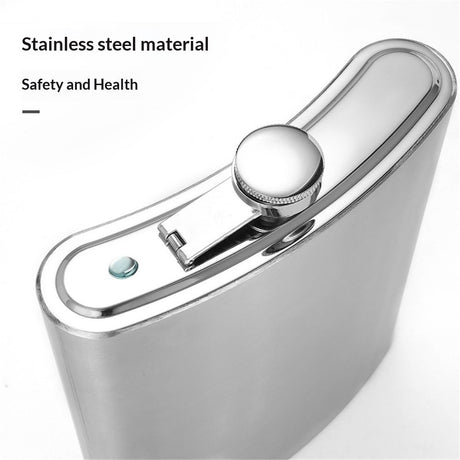 64 oz Classic Style Stainless Steel Liquor Whiskey Hip Flask Silver  Vegan Leather Flask Case, Portable Pocket Belt Bag Compatible Protective Travel Holder for Men
