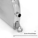 64 oz Classic Style Stainless Steel Liquor Whiskey Hip Flask Silver  Vegan Leather Flask Case, Portable Pocket Belt Bag Compatible Protective Travel Holder for Men