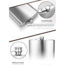 64 oz Classic Style Stainless Steel Liquor Whiskey Hip Flask Silver  Vegan Leather Flask Case, Portable Pocket Belt Bag Compatible Protective Travel Holder for Men
