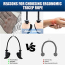 Tricep Rope with Ergonomic Handles, Tricep Pull Down Rope for Cable Machine, Pulley System, Triceps Rope Cable Attachment for Gym, Home