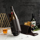 3 Pcs Beer Holster Classic PU Leather Beer Holster Bottle Holders Drink Belt Waist Bag Drink Holder for Travel Outdoor, Espresso Brown